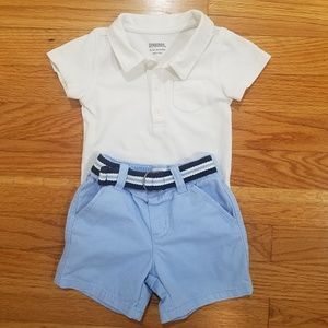 Gymboree Dressed Up Baby Boy Blue Shorts White Top